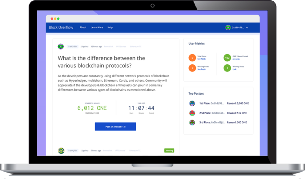 Block Overflow a Decentralized Menlo One Blockchain Product